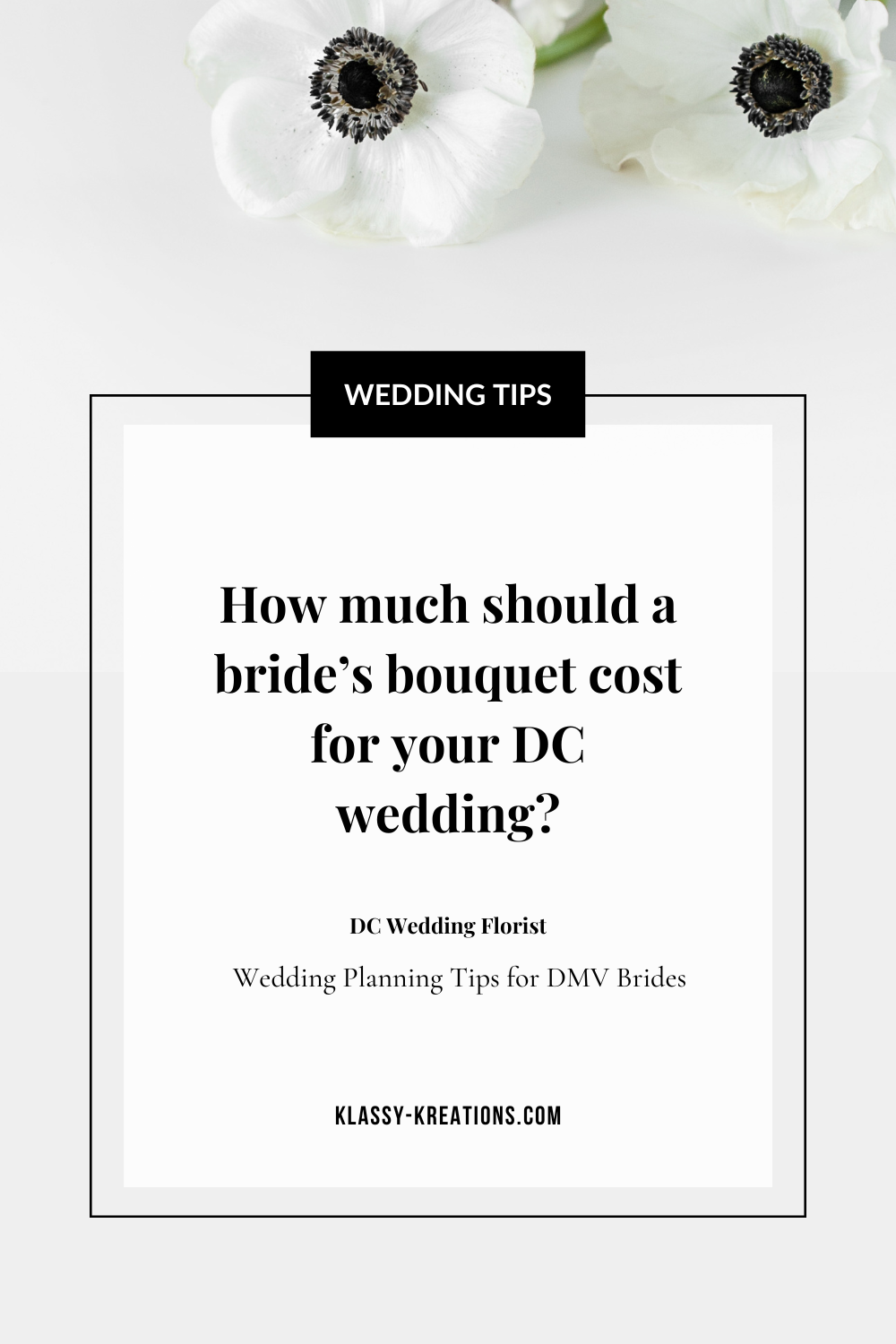 How much should a bridal bouquet cost for your DC wedding?